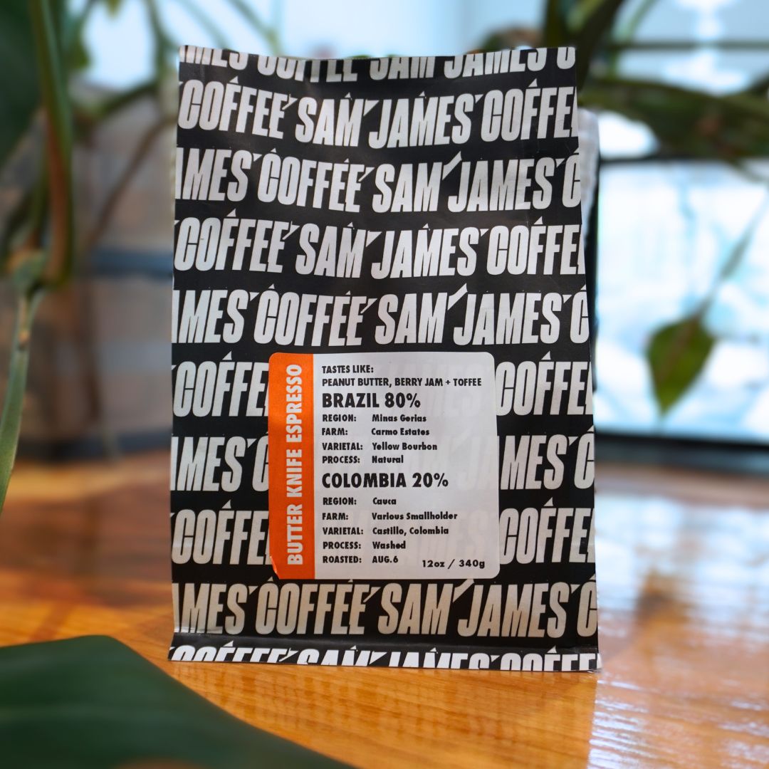 Sam James Coffee Bar Butter Knife Espresso Coffee Beans