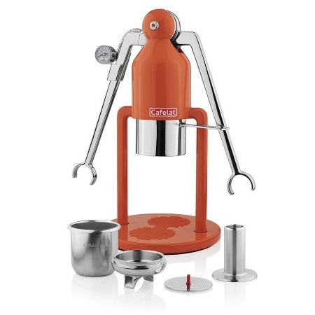 Cafelat Robot barista Manual Espresso Maker in orange