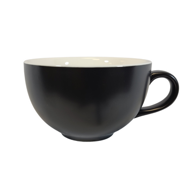 Coffee Addicts commercial ceramic cup in matte black latte bowl 16oz 450ml