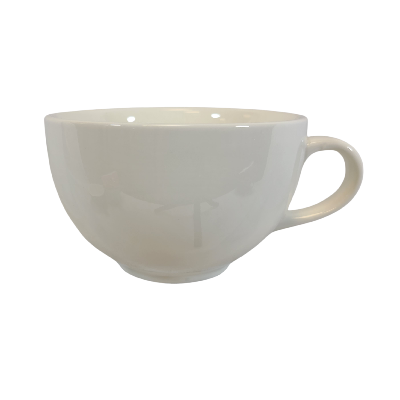 Coffee Addicts commercial ceramic cup in glossy white latte bowl 16oz 450ml