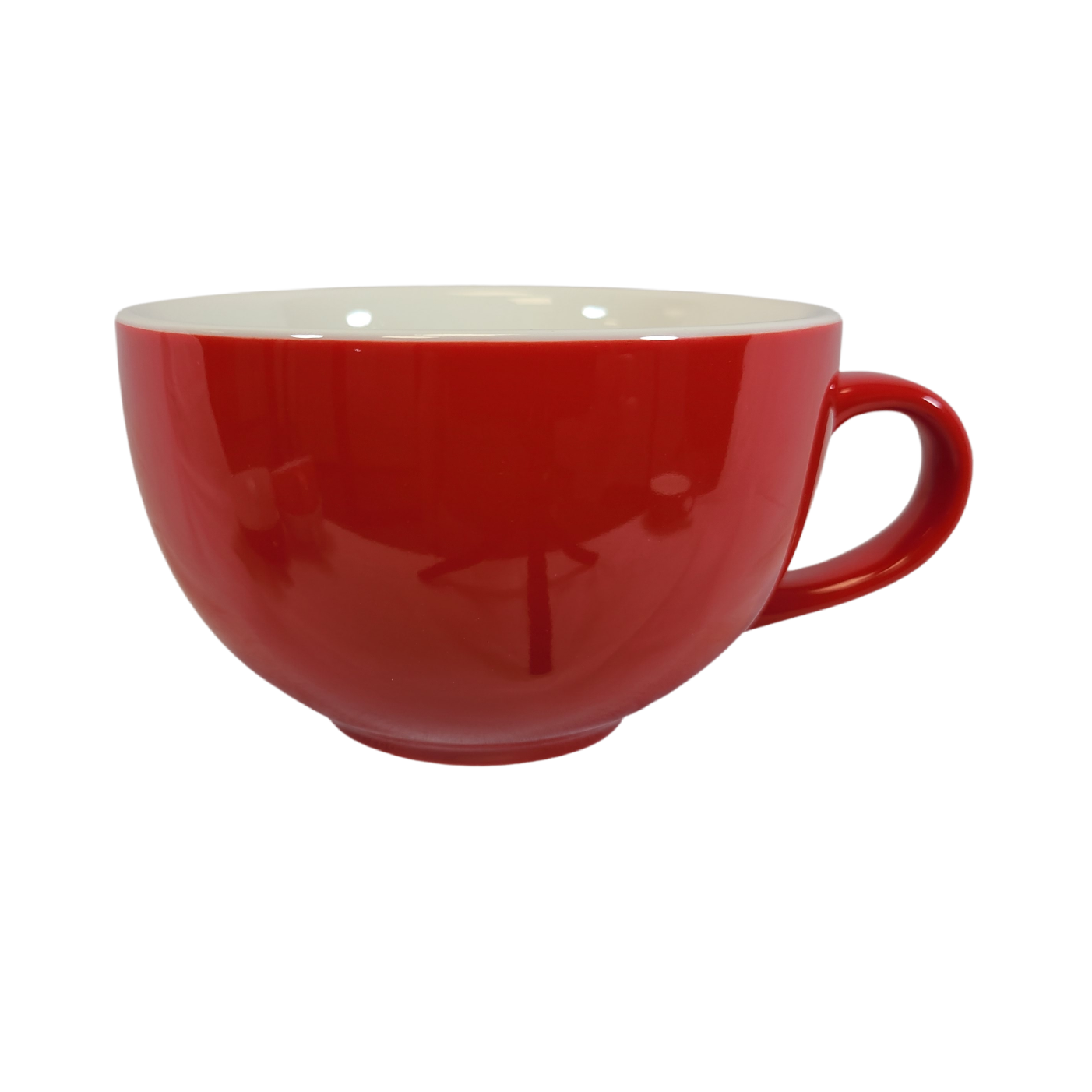 Coffee Addicts commercial ceramic cup in glossy red latte bowl 16oz 450ml