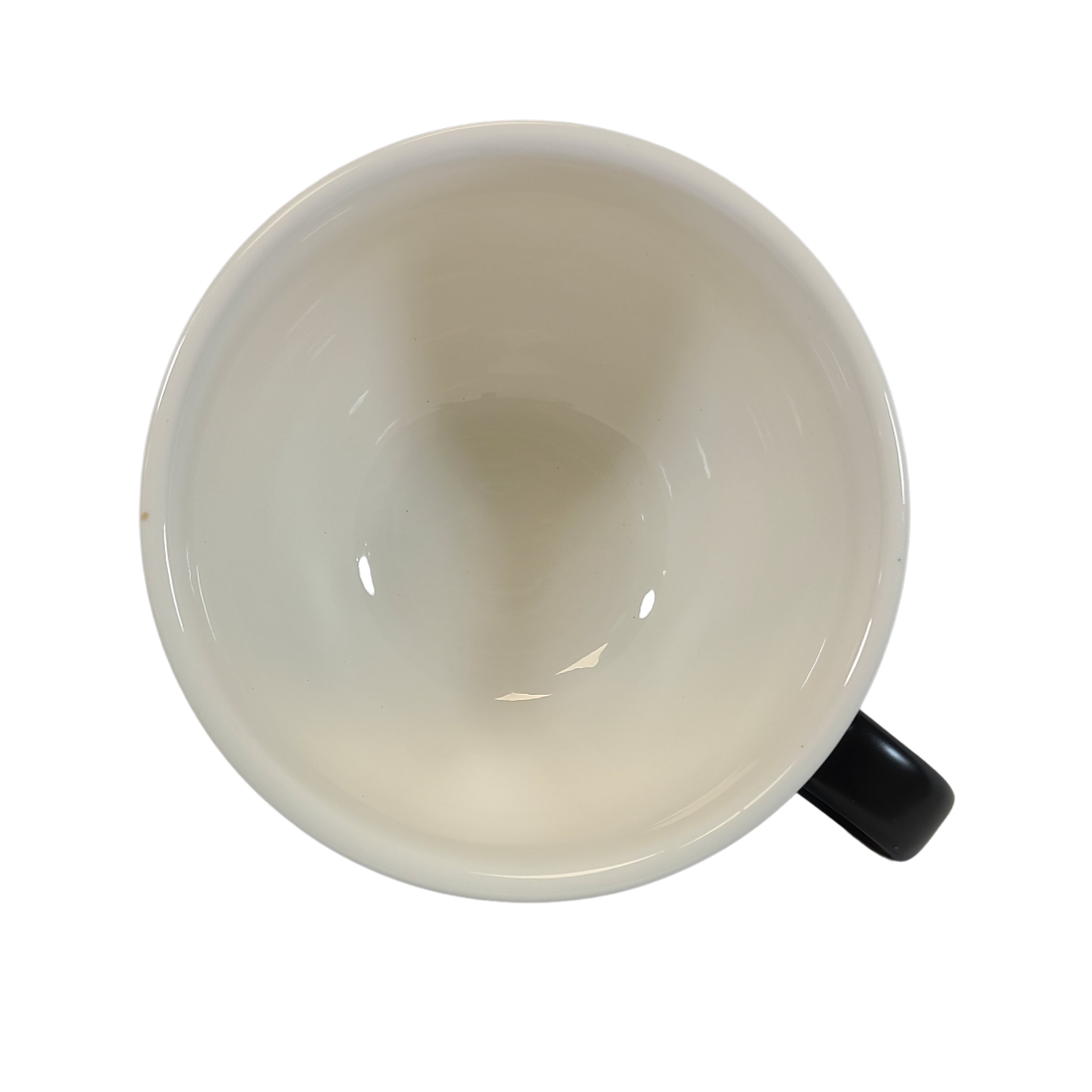 Coffee Addicts commercial ceramic cup in matte black latte bowl 16oz 450ml top view