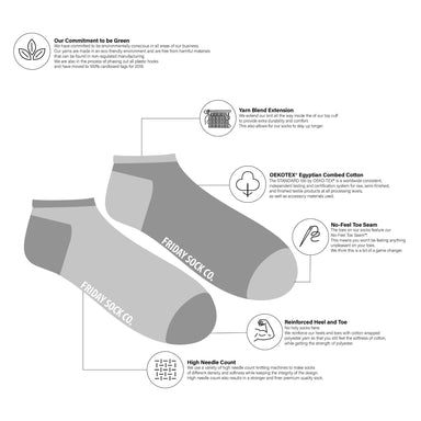 Friday Sock Co ankle socks specifications
