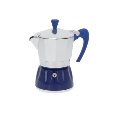 G.A.T. Moka Delizia Stovetop Espresso Maker 3 cup in blue