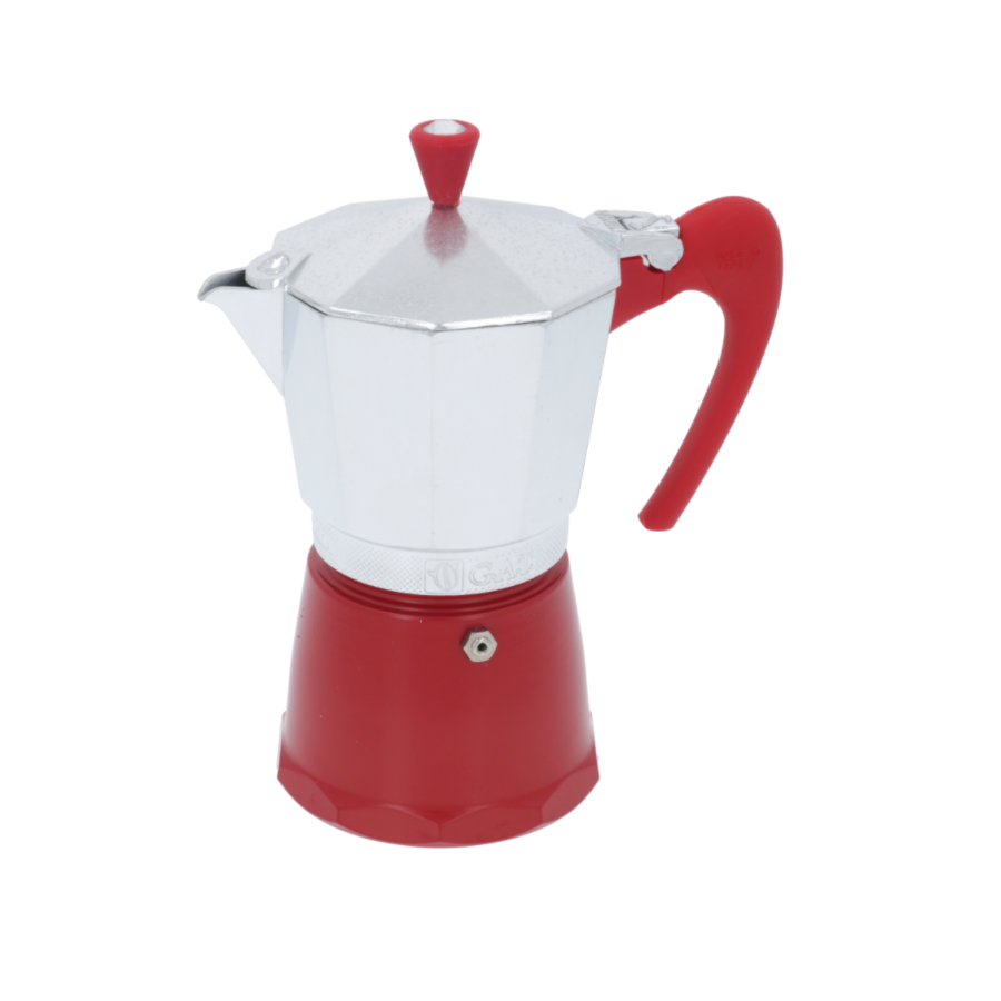 G.A.T. Moka Delizia Stovetop Espresso Maker 6 cup in red