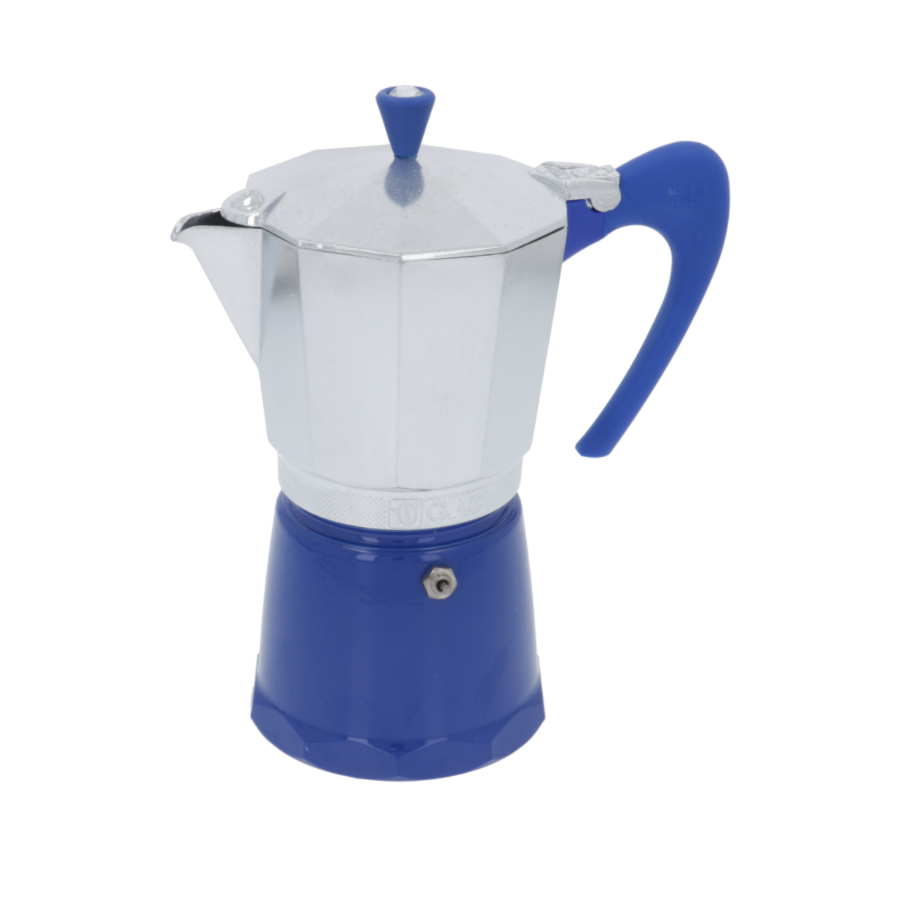 G.A.T. Moka Delizia Stovetop Espresso Maker 9 cup in blue