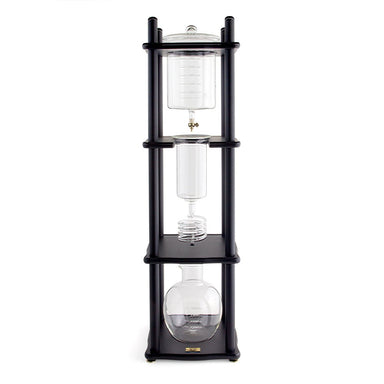 Yama Glass 25 Cup Cold Drip Maker Straight Black Wood Frame (Special Order) - Coffee Addicts Canada