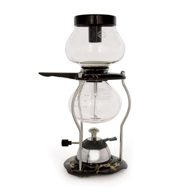 Yama Glass 5 Cup Tabletop Coffee Syphon With Butane Burner and Ceramic Base (CNT5) - Coffee Addicts Canada