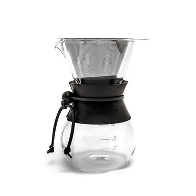 Yama Glass Coffee Drip Pot with Stainless Cone Filter - (20oz) - Coffee Addicts Canada